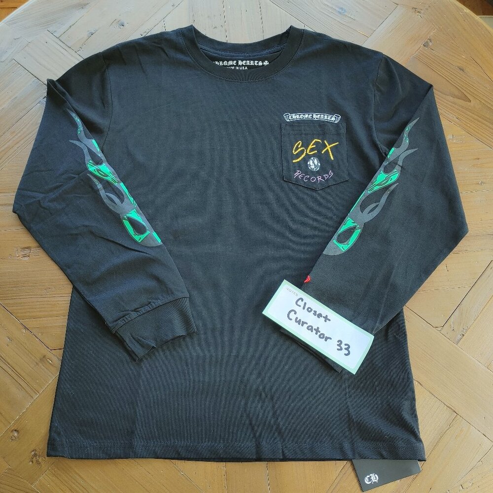 Chrome Hearts x Matty Boy S*x Records Flame Long-Sleeve Black size XL (New)